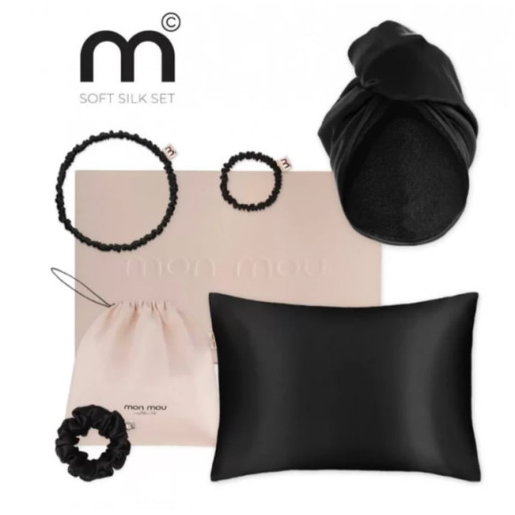 Подарунковий набір чорний  Mon Mou Soft Silk Set - фото №1