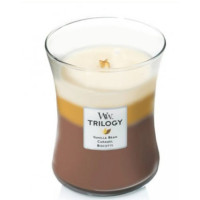 Ароматична свічка з тришаровим ароматом Woodwick Medium Trilogy Cafe Sweets - фото №1