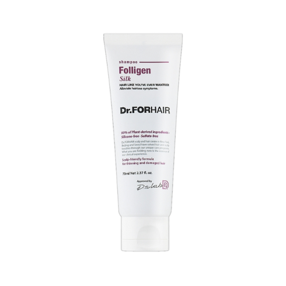 Шампунь для сухого та пошкодженого волосся Dr. FORHAIR Folligen Silk Shampoo 70 мл - фото №1