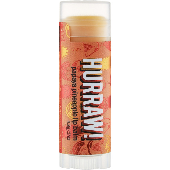 Бальзам для губ з ароматом "Папайя і ананас" Hurraw! Papaya Pineapple Lip Balm - фото №1