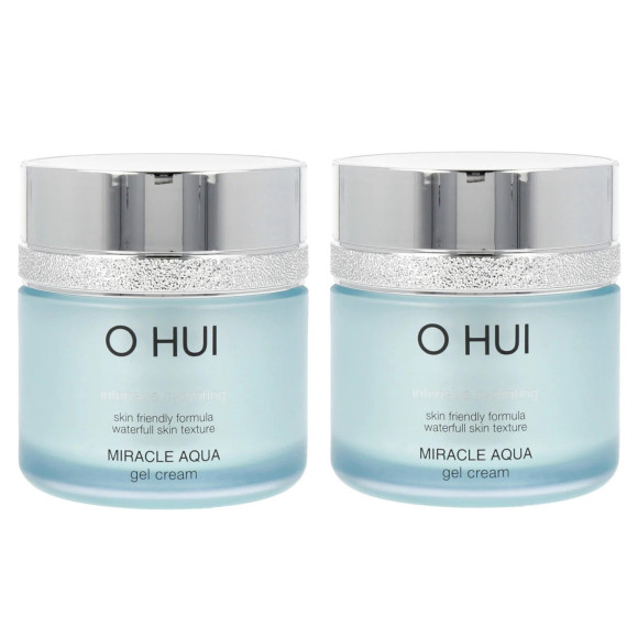 Зволожувальний гель-крем з гіалуроновою кислотою o hui miracle aqua gel cream special set - фото №1