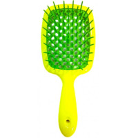 Гребінець для волосся салатова із зеленим неоном   Janeke 1830 Superbrush The Original Italian  - фото №1