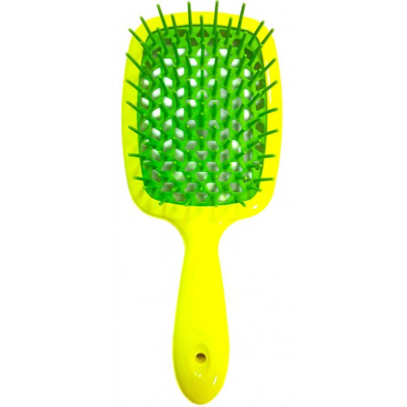 Гребінець для волосся салатова із зеленим неоном   Janeke 1830 Superbrush The Original Italian  - фото №1