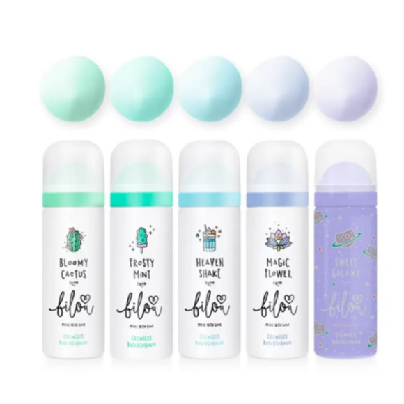 Подарунковий набір5 міні-пінок для душу Bilou Dreamy Rainbow Shower Foam Set - фото №1