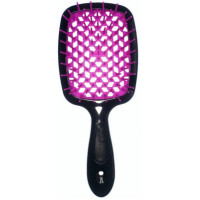 Гребінець для волосся чорний з фіолетовим  Janeke 1830 Superbrush The Original Italian 1 шт - фото №1