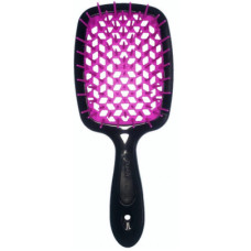 Гребінець для волосся чорний з фіолетовим  Janeke 1830 Superbrush The Original Italian 1 шт - фото №1