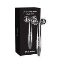 Роликовий масажер для обличчя Wellderma Face Lifting Dark Silver Roller - фото №1