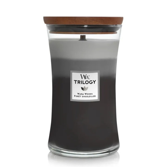 Ароматична свічка з тришаровим ароматом Woodwick Large Trilogy Warm Woods 609 г - фото №1