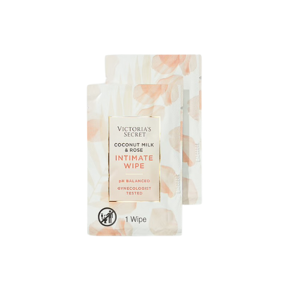 Серветки для інтимної гігієни Victoria's Secret Coconur Milk & Rose Intimate Wipes 1 уп -15 шт - фото №1