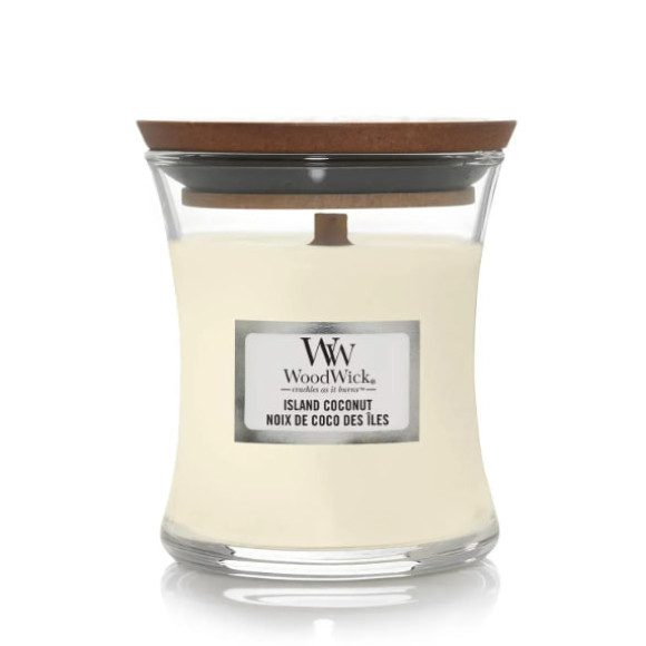 Ароматична свічка з ароматом кокосу та ананасу Woodwick Mini Island Coconut 85 г - фото №1