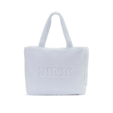 Плюшевая сумка шопер  светло-голубая Victoria's Secret Sherpa Tote 1 шт - фото №1