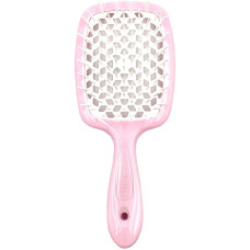 Гребінець для волосся рожевий з білим  Janeke Superbrush Small The Original Italian 1 шт - фото №1