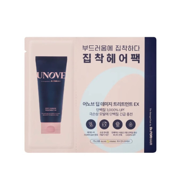 Протеїнова маска для пошкодженого волосся Dr. FORHAIR UNOVE Deep Damage Treatment EX 10 - фото №1