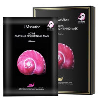 Ультратонка маска з муцином равлика JMsolution Active Pink Snail Brightening Mask Prime - фото №1