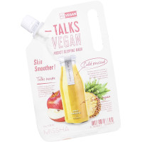 Нічна відлущувальна маска Missha Talks Vegan Pocket Sleeping Pack #Skin Smoother - фото №1