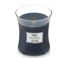 Ароматична свічка з ароматом шкіри та мускусу Woodwick Medium Indigo suede - фото №1