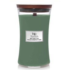 Ароматична свічка з нотами м'яти та дуба Woodwick Large Mint leaves & Oak 609 г - фото №1