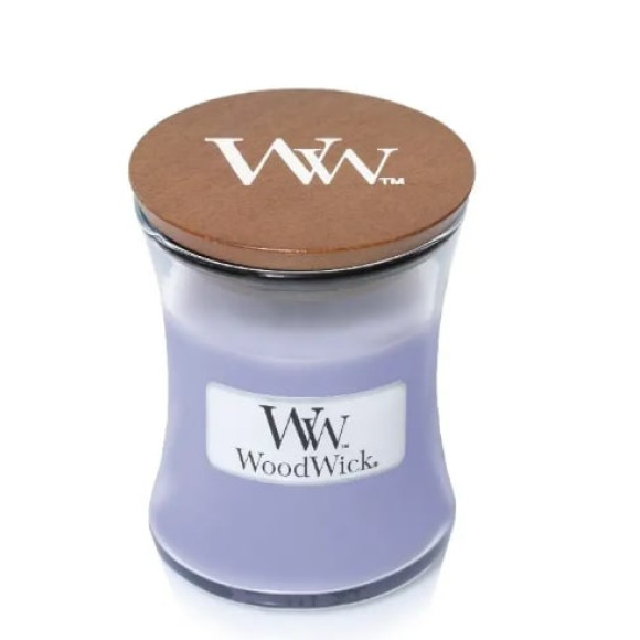 Ароматична свічка з ароматом лаванди та евкаліпту Woodwick  Mini  Lavender Spa - фото №1