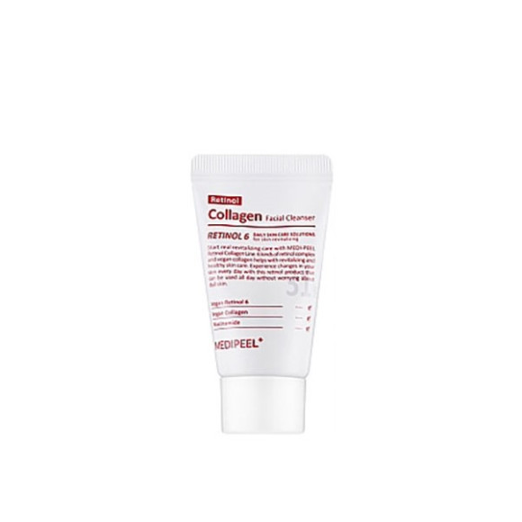 Очищуюча пінка з колагеном і реінолом MEDIPEEL Retinol Collagen Facial Cleanser 15 мл - фото №1