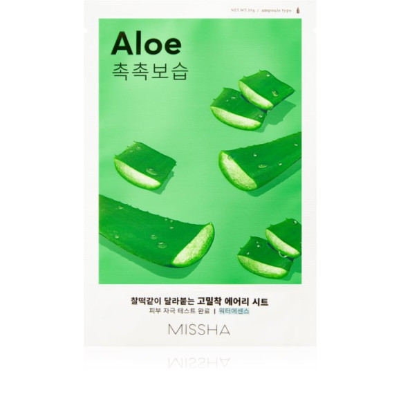 Тканинна маска з екстрактом алое Missha Airy Fit Sheet Mask Aloe - фото №1