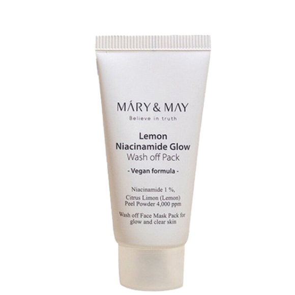 Глиняная маска для сияния кожи Mary&May Lemon Niacinamide Glow Wash Off Pack 30 г - фото №1