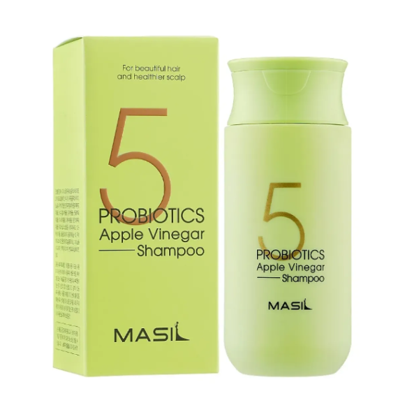 М'який безсульфатний шампунь із пробіотиками та яблучним оцтом Masil 5 Probiotics Apple Vinegar Shampoo 150 мл - фото №1