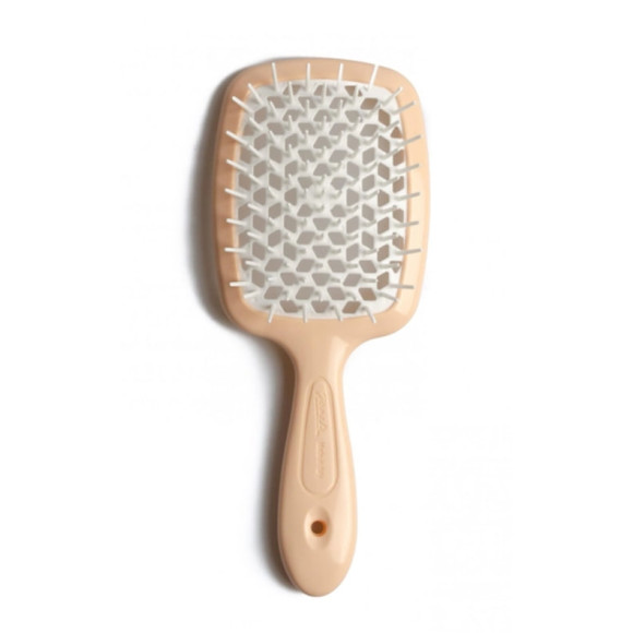 Гребінець для волосся персикова з білим  Janeke 1830 Superbrush The Original Italian 1 шт - фото №1