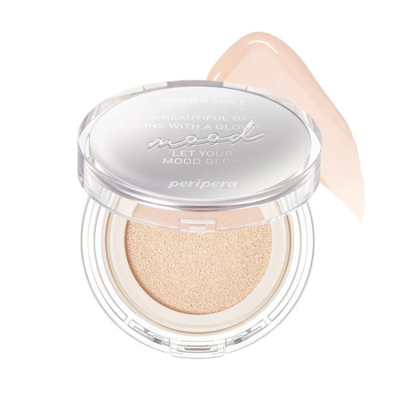 Кушон з вологим фінішем Peripera Mood Vegan Glow Cushion 03 Beige 13 г - фото №1