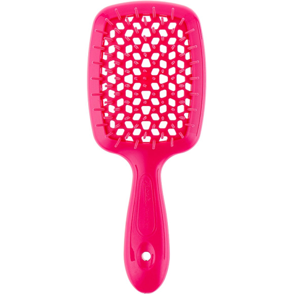 Гребінець міні Janeke Superbrush Small With Soft Moulded Tips Малинова неон - фото №1