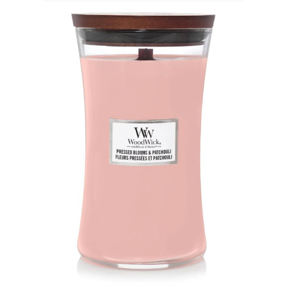 Ароматична свічка з ароматом квітів Woodwick Large Pressed Blooms & Patchouli 609 г - фото №1