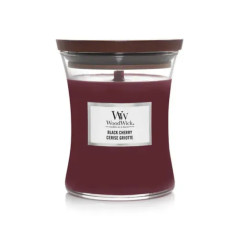 Ароматична свічка з ароматом темної вишні та амбри Woodwick Medium Phantom Cherry 275 г - фото №1