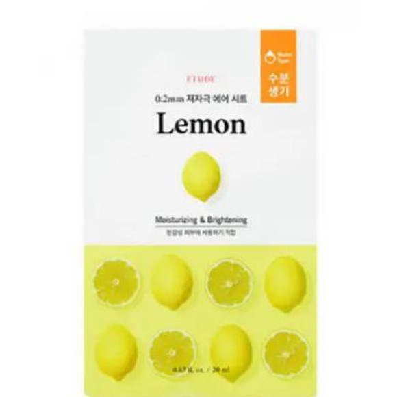 Тканинна маска для обличчя з лимоном Etude House 0.2mm Therapy Air Mask Lemon 1 шт - 20 мл - фото №1