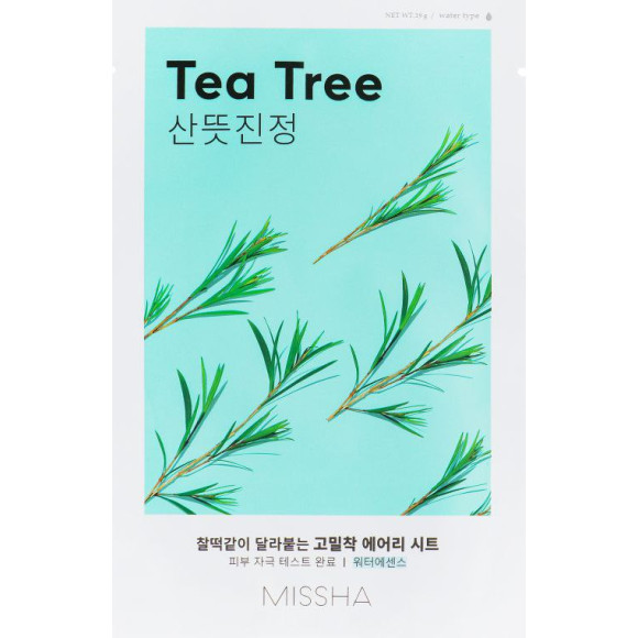 Тканинна маска з екстрактом чайного дерева Missha Airy Fit Sheet Mask Tea Tree - фото №1