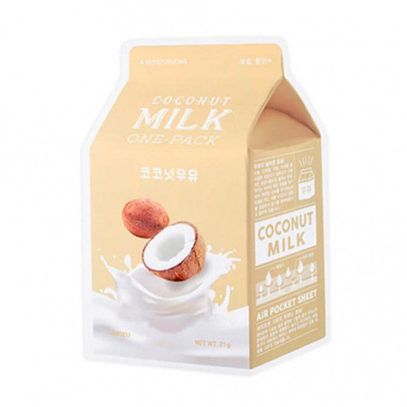 Тканинна маска для обличчя з екстрактом кокосу A'pieu Coconut Milk One-Pack - фото №1