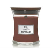 Ароматична свічка з ароматом копченого горіха та клена Woodwick Mini Smoked Walnut & Maple - фото №1