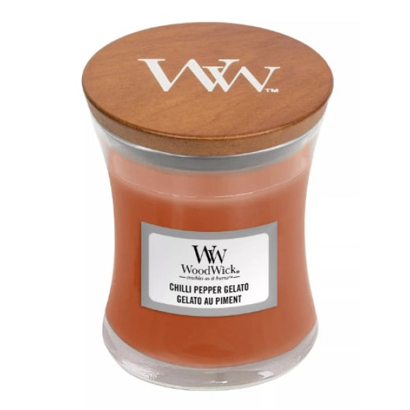 Ароматична свічка з червоним перцем та ваніллю Woodwick Mini Chilli Pepper Gelato - фото №1