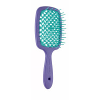 Гребінець для волосся фіолетовий з блакитним  Janeke 1830 Superbrush The Original Italian 1 шт - фото №1