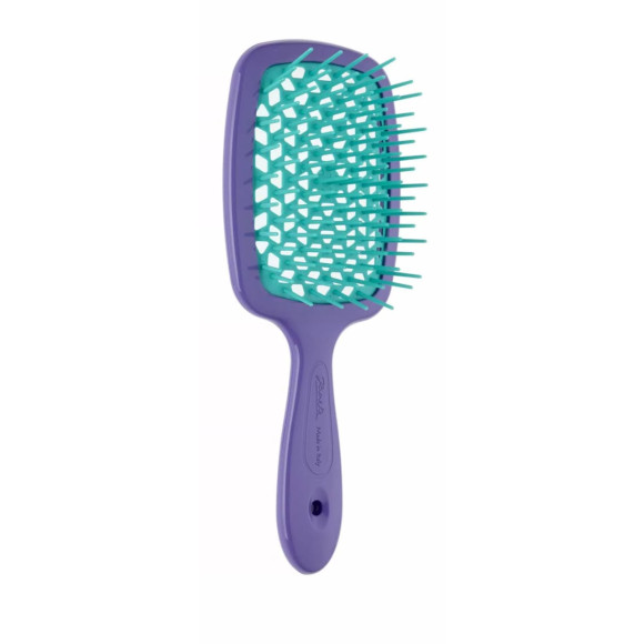 Гребінець для волосся фіолетовий з блакитним  Janeke 1830 Superbrush The Original Italian 1 шт - фото №1