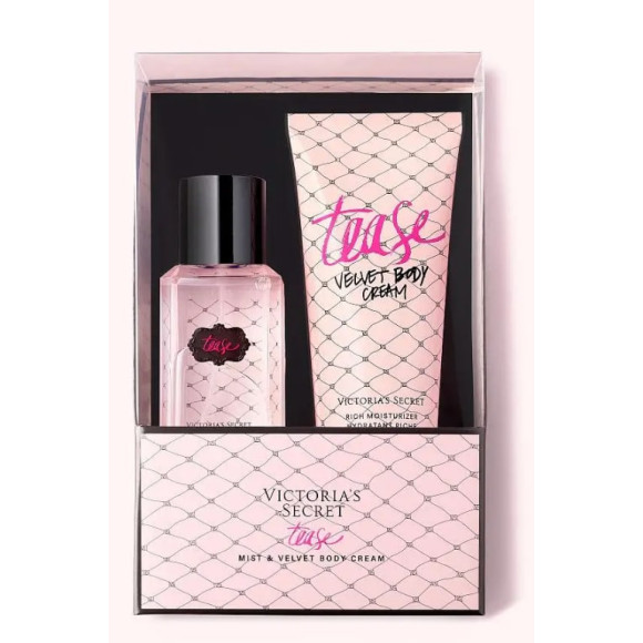 Подарунковий набір Victoria's Secret Tease Mist & Velvet body cream - фото №1