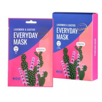 Зволожуюча маска з екстрактами лаванди та кактусу Dearboo Lavender & Cactus Everyday Mask - фото №1