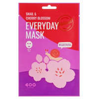 Маска для лица с экстрактом улитки и вишни Dearboo Everyday Mask Snail & Cherry Blossom - фото №1