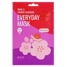 Маска для обличчя з екстрактом равлика та вишні Dearboo Everyday Mask Snail & Cherry Blossom - фото №1