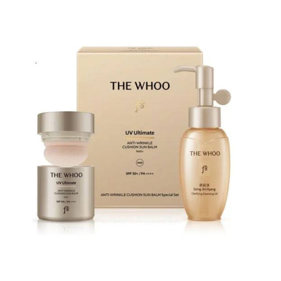 Набір сонцезахисний бальзам The History of Whoo Gongjinhyang Jin Hae Yoon Cushion Sun Balm SPF50+/PA+++ 13 г + 50 мл - фото №1