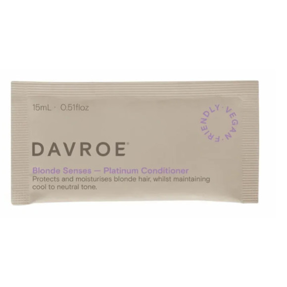  Тонуючий кондиціонер для світлого волосся Davroe Blonde Senses Platinum Conditioner 15 мл - фото №1