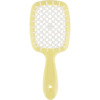 Гребінець для волосся світло-жовтий з білим  Janeke 1830 Superbrush The Original Italian 1 шт - фото №1