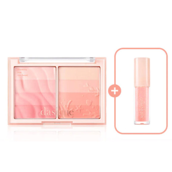 Палетка рум'ян Dasique Blending Layer Cheek Set #01 Summer Coral - фото №1