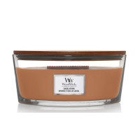 Ароматична свічка з нотами червоного дерева, евкаліпта та амбри Woodwick Ellipse Santal Myrrh 453 г - фото №1