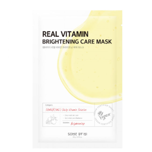 Вітамінна тканинна маска для обличчя Some By Mi Real Vitamin Brightening Care Mask 1 шт - 20 мл - фото №1
