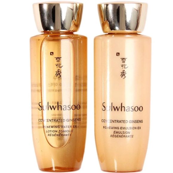 Антивіковий набір з женьшенем Sulwhasoo concentrated ginseng renewing water + emulsion - фото №1