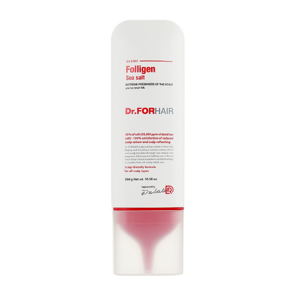 Скраб для шкіри голови з частинками солі з мертвого моря Dr.FORHAIR Sea Salt Scaler 300 мл - фото №1